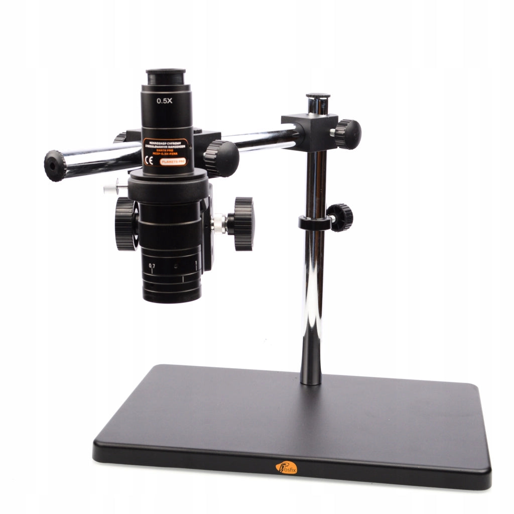 Mikroscopio Digitale Earth Pro MCEP-0.5X-PZRR con Braccio Regolabile e Illuminatore 56xLED | Zoom 7-45x, C-Mount