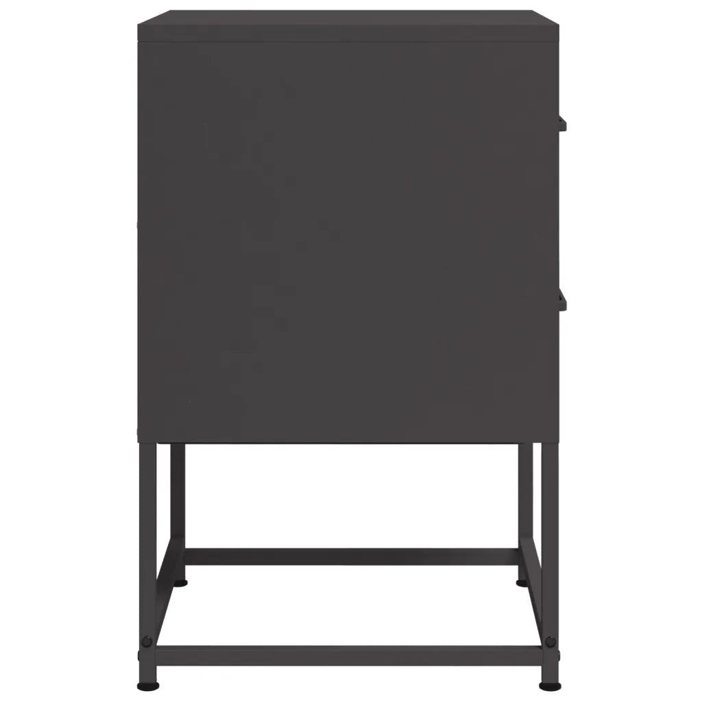 Comodini 2 pz Neri 36x39x60,5 cm in Acciaio 846459