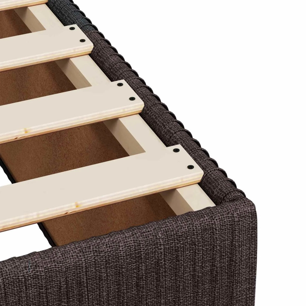 Letto box spring con materasso Marrone Scuro 90 x 200 cm 3451380