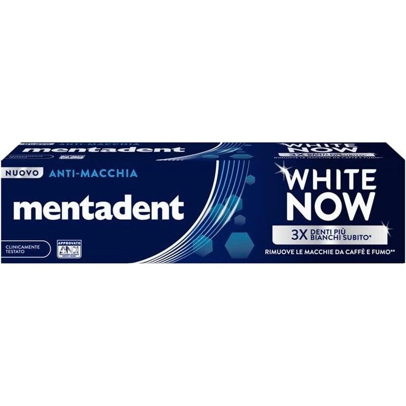 DENTIFRICIO MENTADENT WHITE NOW ANTI MACCHIA IN FORMATO DA 75 ML