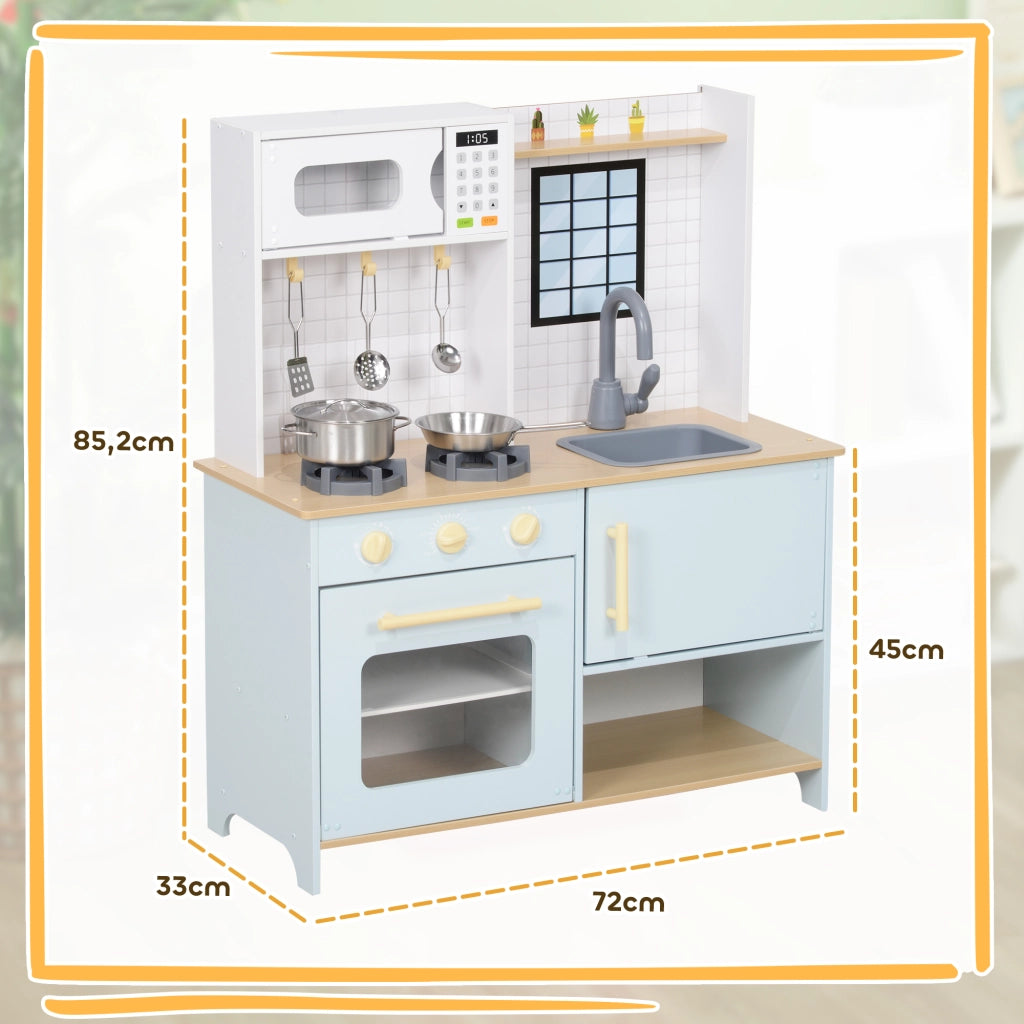 Casetta da Cucina Bambini con Accessori e Sonoro ¨C Zephmum ¨C Azzurro
