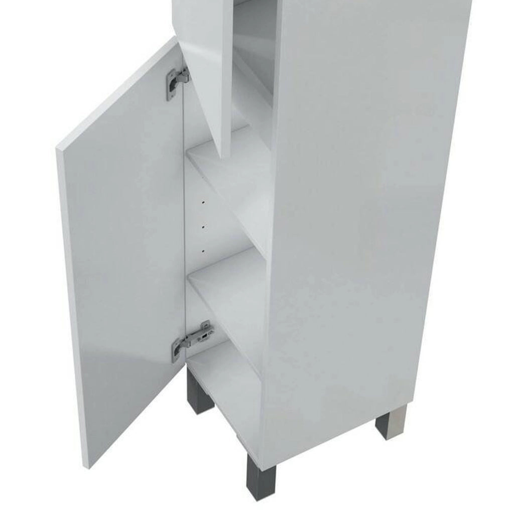 Vignolo, set Mobili Bagno 5 Ripiani, Bianco Lucido