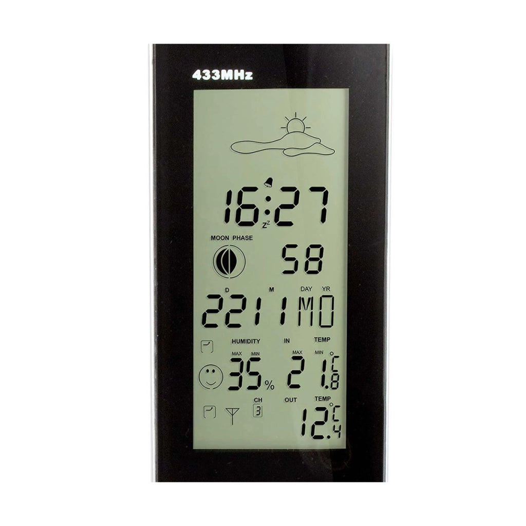 Stazione meteorologica con sensore wireless Modello WS-1150 Nero / Argento Alecto