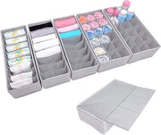 Set di archiviazione a 5 contenitori per cassetti - cassetti robusti per calze e intimo