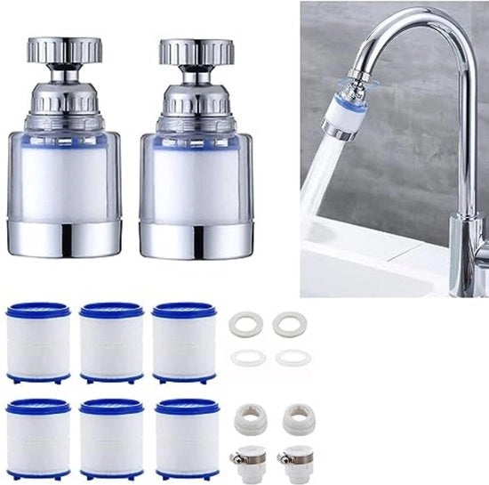 Filtro per acqua per rubinetto - Rubinetto per cucina filtro - 2 pezzi
