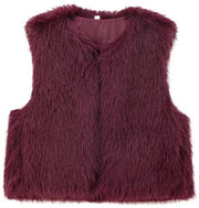 Vestone invernale per donne - Vest - vestito di pelliccia artificiale - M misura - colore rosso