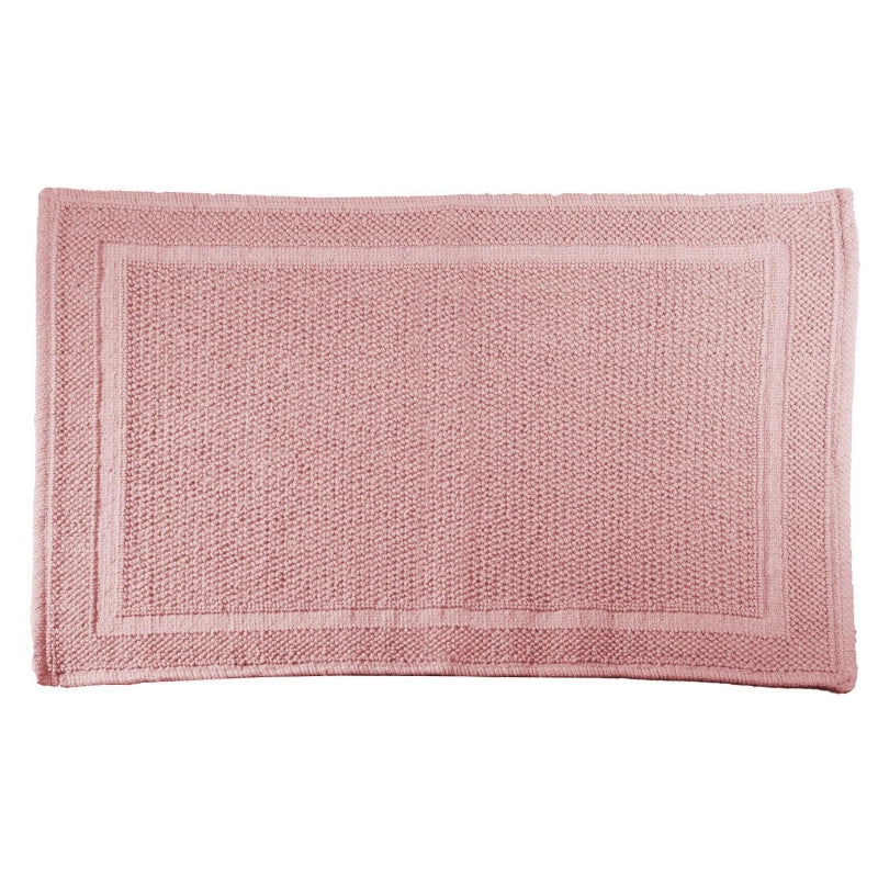 Tappetino bagno 100% cotone vincent rosa antiscivolo cm 50x80x2