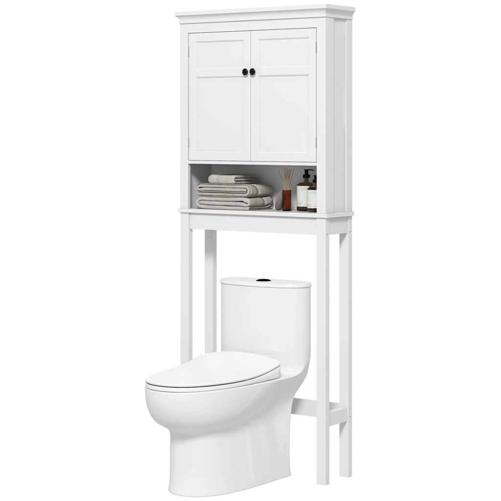 Mobiletto Sospeso Bagno con Ripiano ¨C Minimal ¨C Bianco 70x20x175 cm