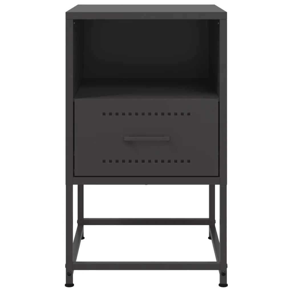 Comodini 2 pz Neri 36x39x60,5 cm in Acciaio 846555