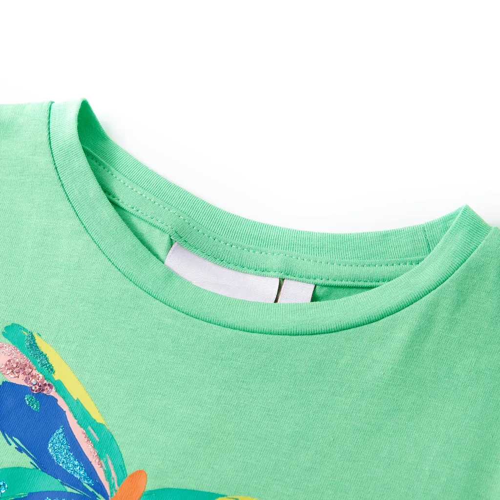 Maglietta da Bambina Verde Chiaro 116