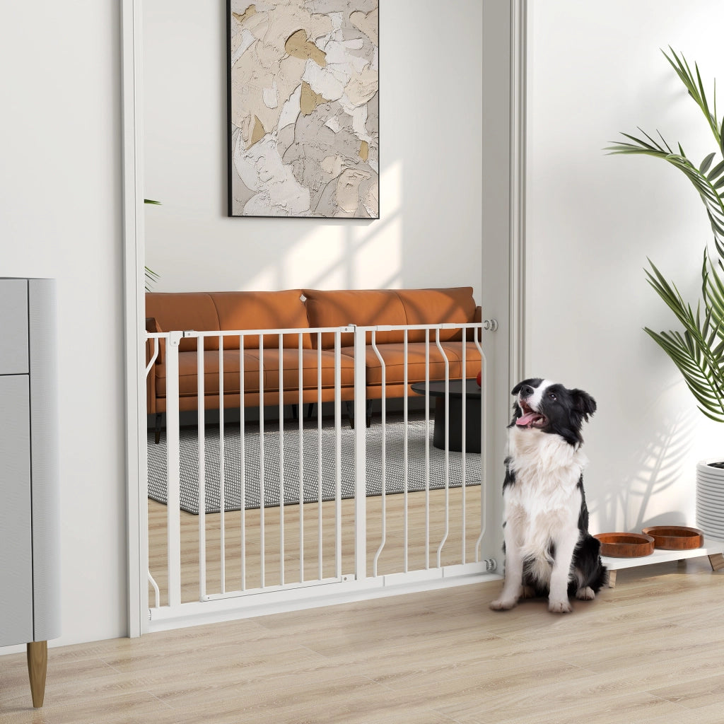 Barriera di Sicurezza per Cani Estensibile ¨C Minimal ¨C Bianco 75-115 cm