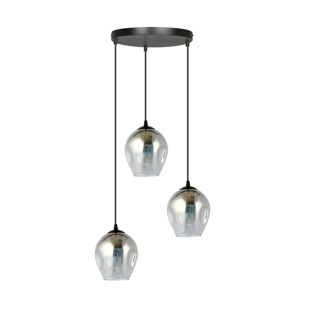 Lampadario Emibig Istar Premium 3xE27 in nero grafite