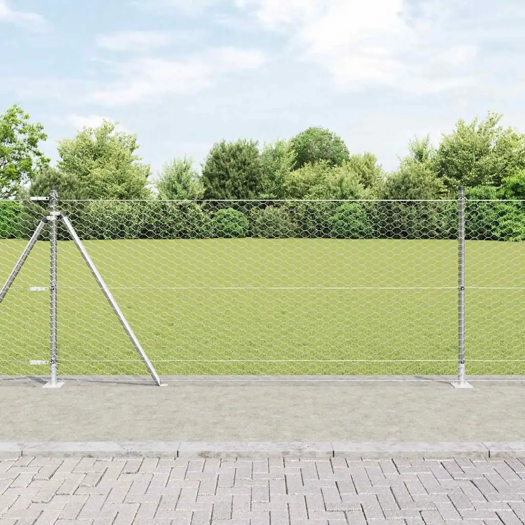 Palo della recinzione Argento 100 x 0,8 m (rete da 36 mm)