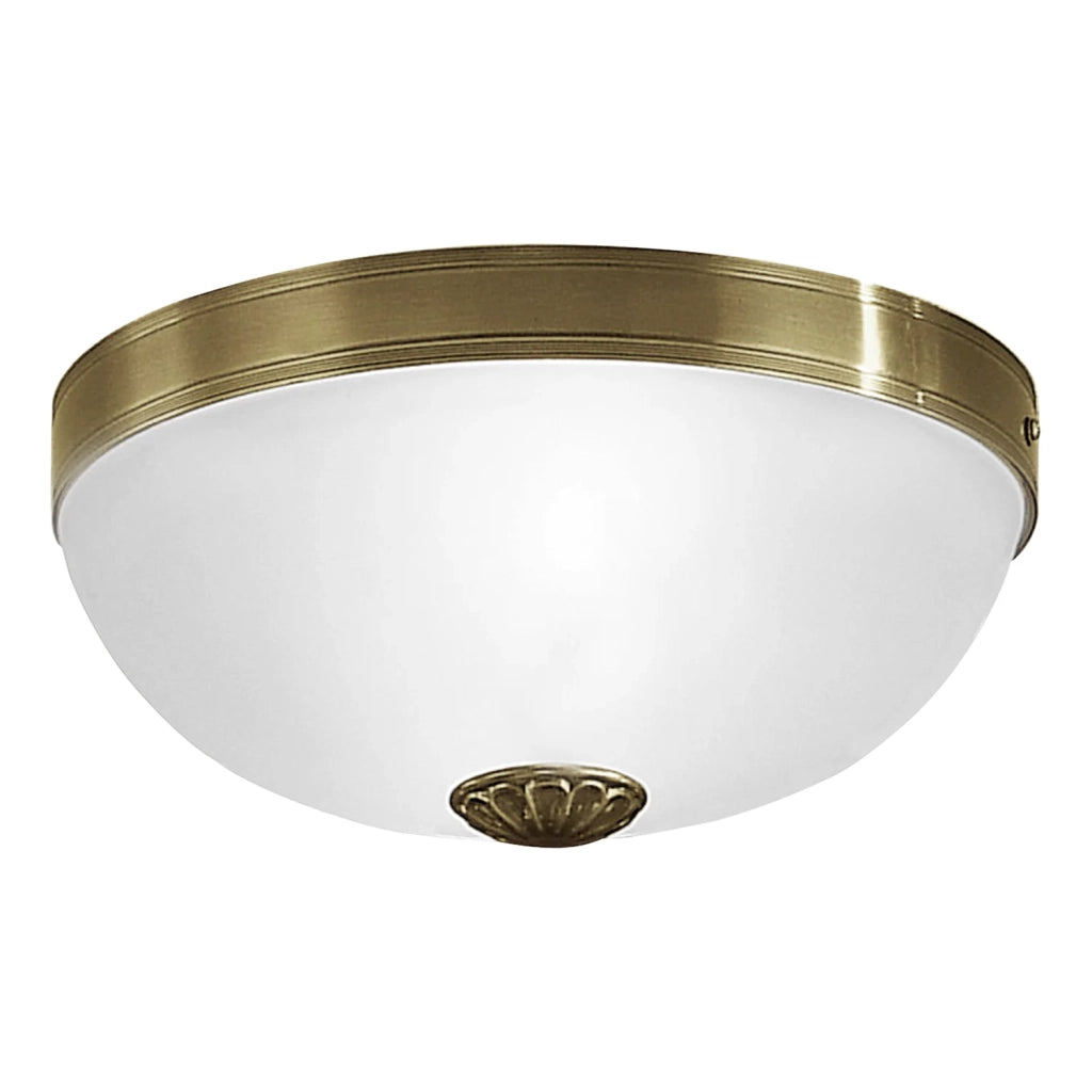 Plafoniera Classico Imperial Metallo Ottone Brunito 2 Luci E27