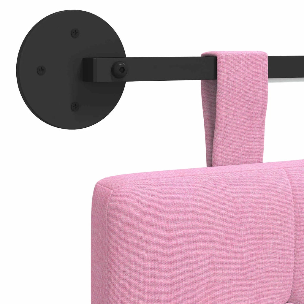 Testiera sospesa Con luce LED Rosa Tessuto 3424481