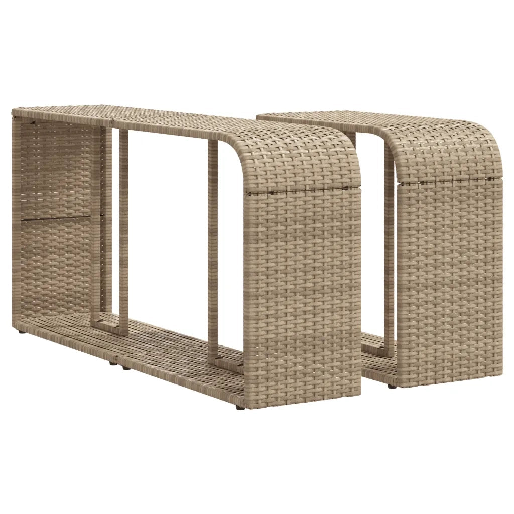 Set Divani da Giardino 11 pz con Cuscini Beige in Polyrattan 3228909