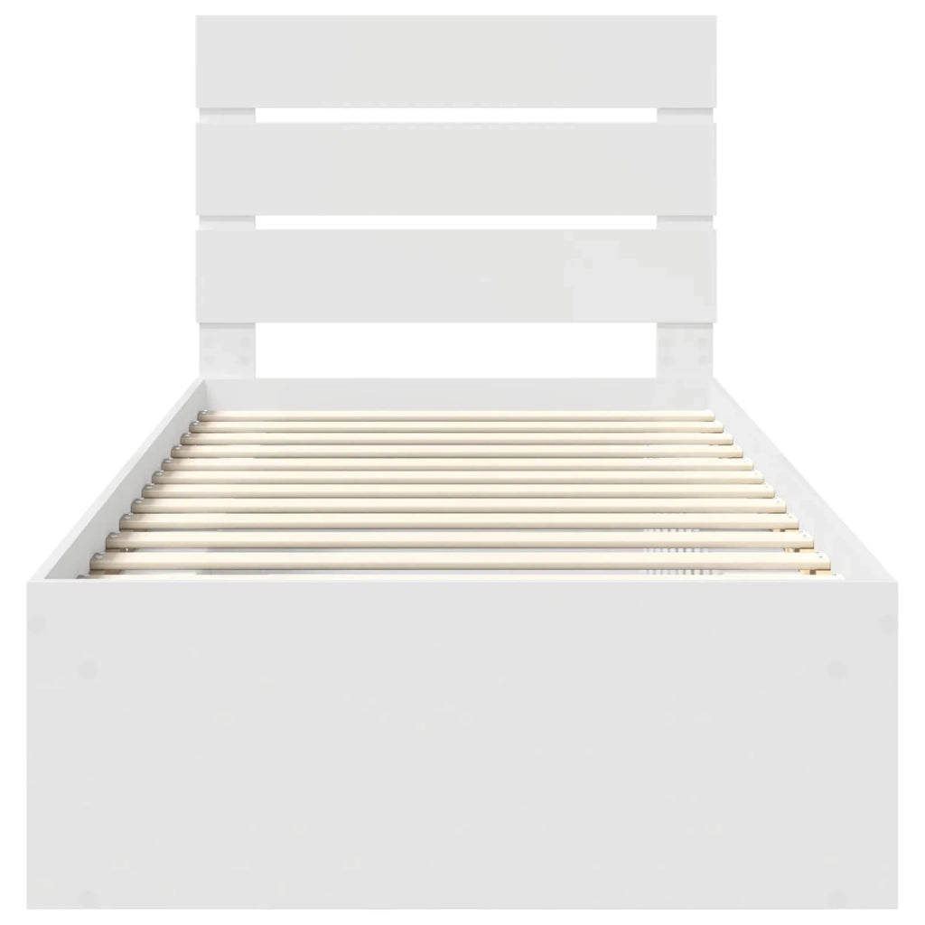 Struttura del letto Bianco 90 x 190 cm Pino massello 3411792