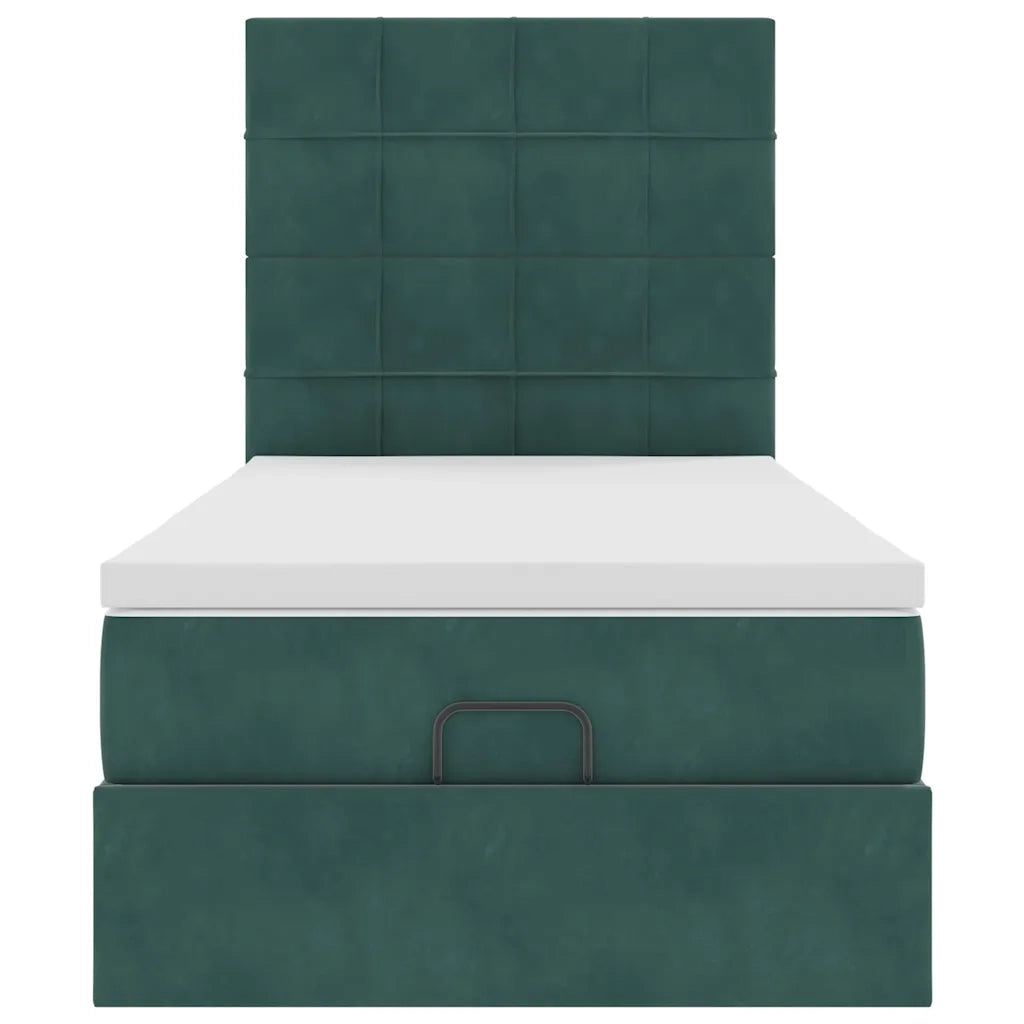 Struttura Letto Pouf con Materassi 90x200 cm in Velluto 3314297
