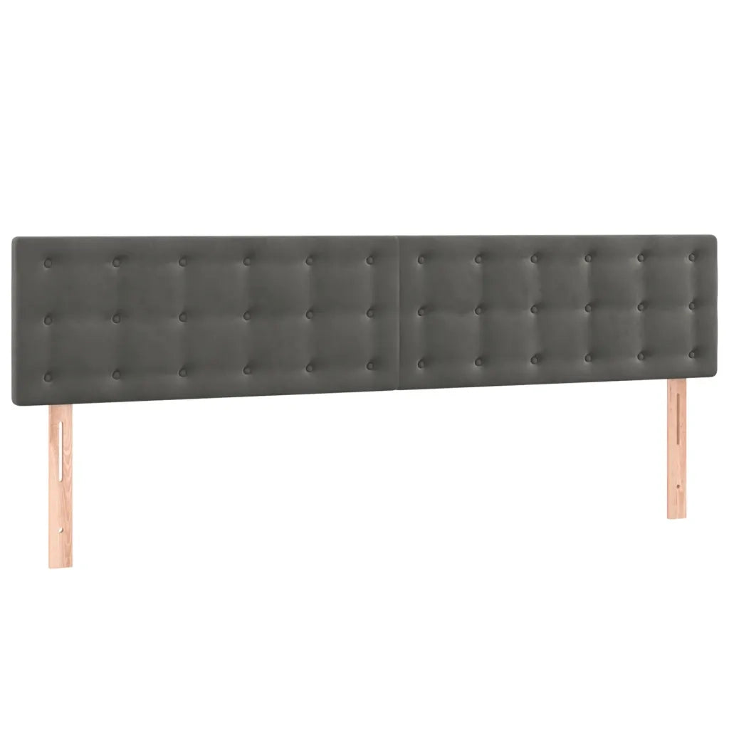 Letto a Molle con Materasso e LED Grigio Scuro 200x200 cm