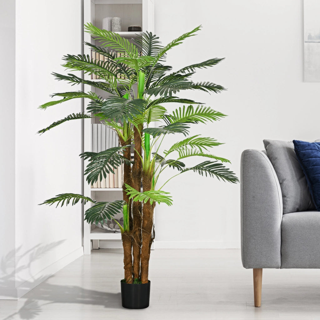 Palma Artificiale 160cm ¨C Xylo ¨C Decorazione Interna con Vaso Marrone e Verde