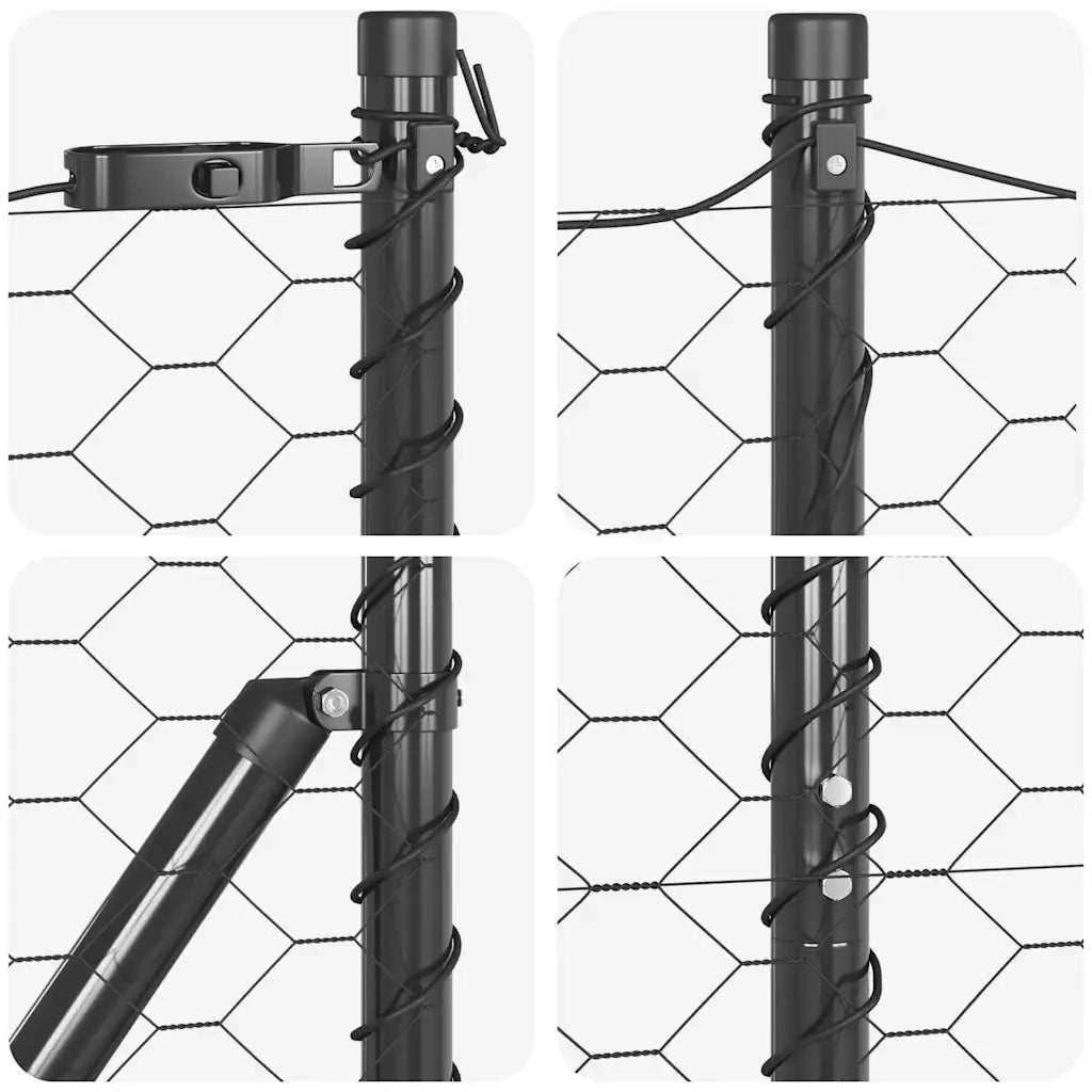 Palo della recinzione Grigio 100 x 1,2 m (rete 50 mm)