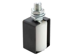 OLIVA PER CANCELLI IN NYLON BIANCO CON CUFFIA DI PROTEZIONE ART.450K- - ø mm.40x45 - perno filettato M16 - 6 pezzi COMBI