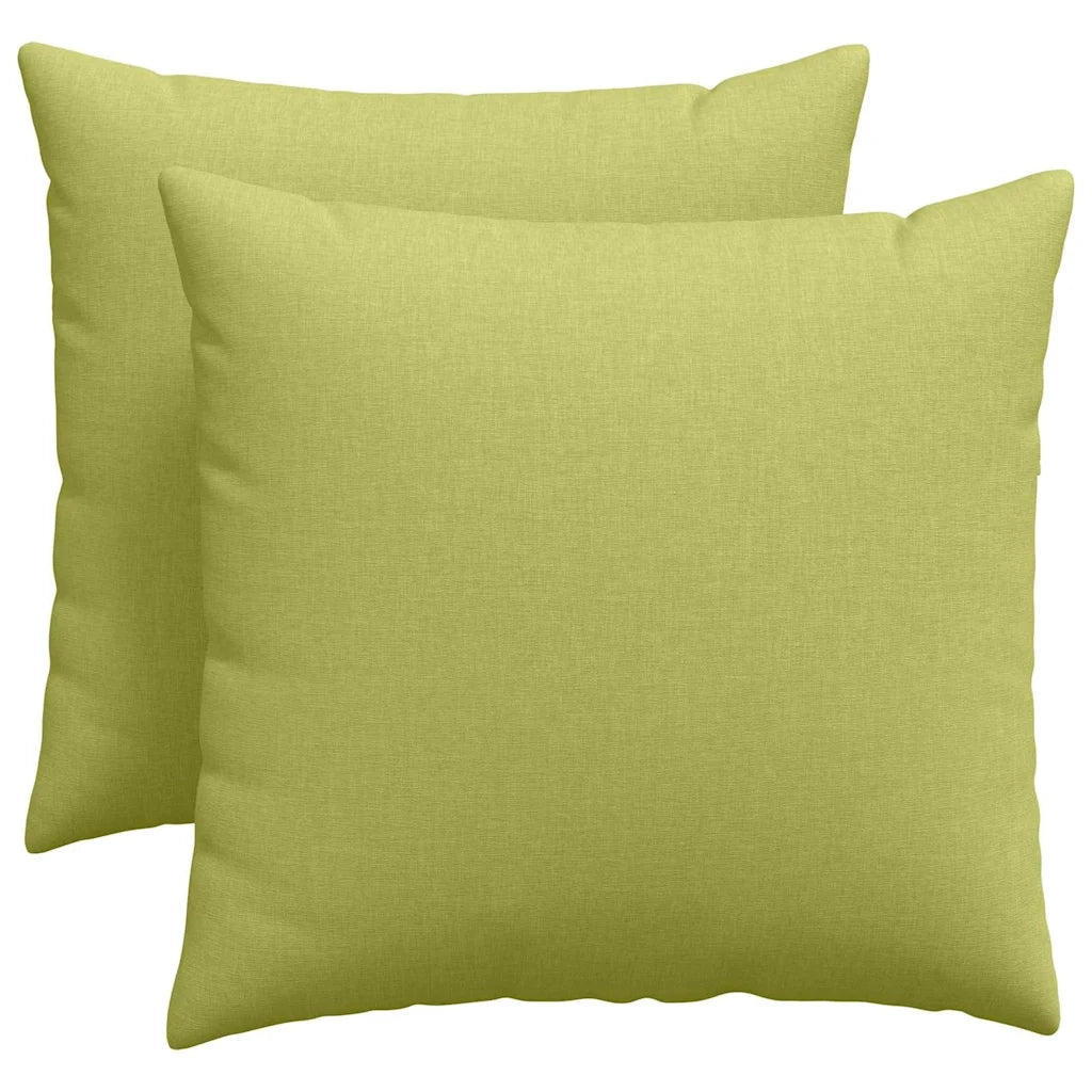Cuscini da Divano 2 pz | Cuscini per sedie Verde chiaro 50 x 50 cm Tessuto