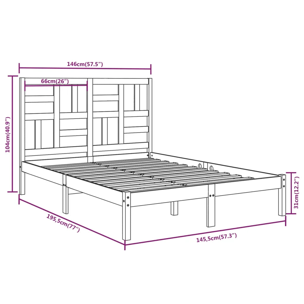 Giroletto Bianco in Legno Massello 140x190 cm