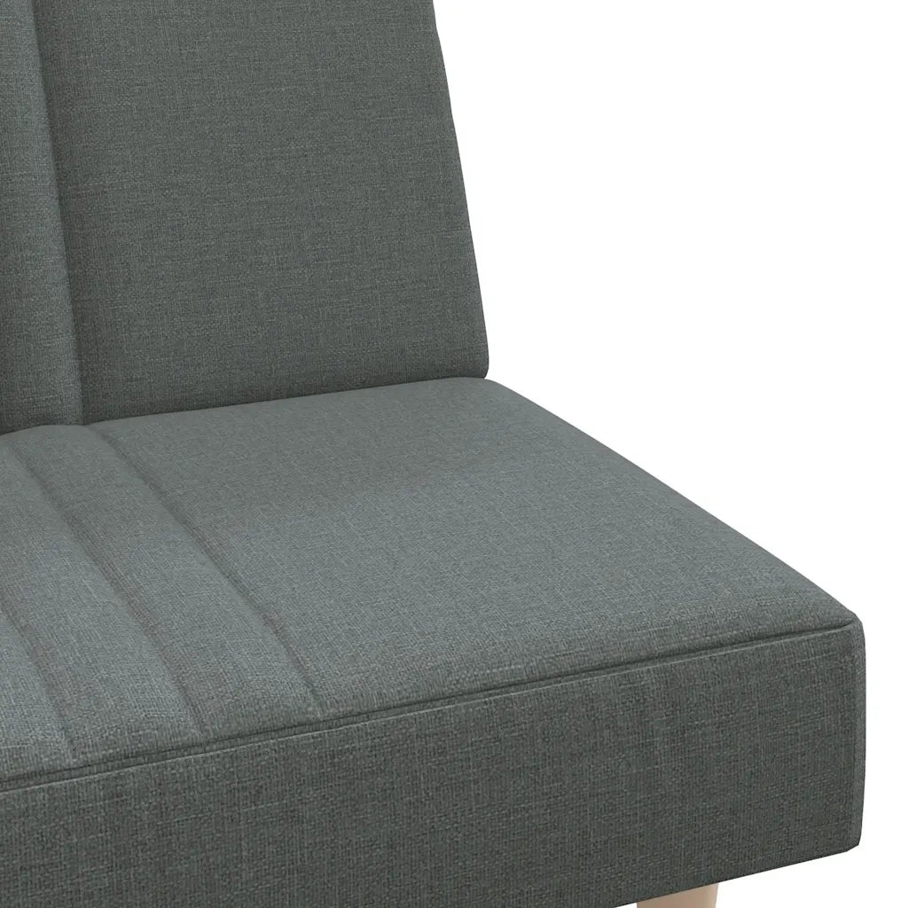 Divano Letto Grigio Scuro in Tessuto 351882