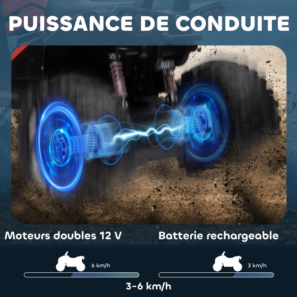 Auto elettrica per bambini ¨C zephmum ¨C rosso nero