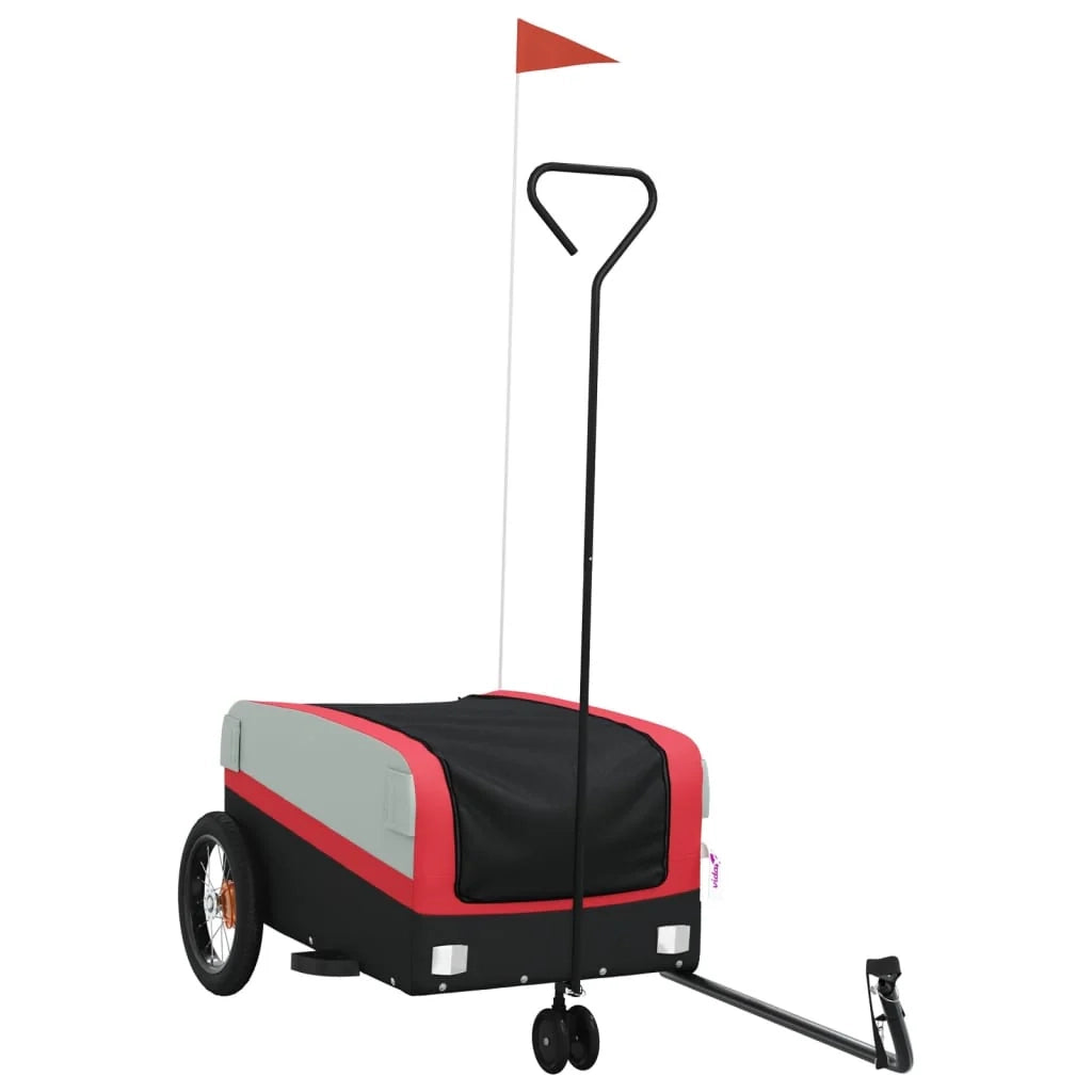 Rimorchio per trasporto biciclette in ferro rosso 30 kg 02_0044172