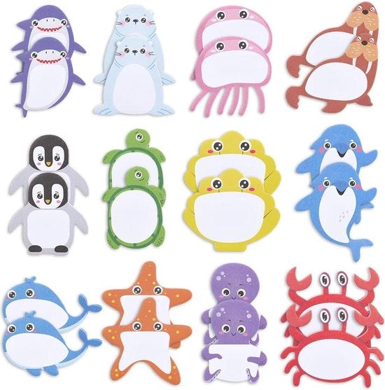 Notizie decorative di animali marini colorate per uso ufficio e scolastico