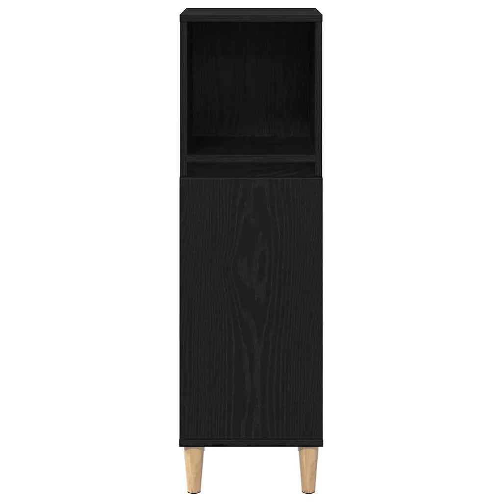 Set di mobili per il Bagno | Armadio da bagno Montaggio a parete 3 pz Rovere Nero