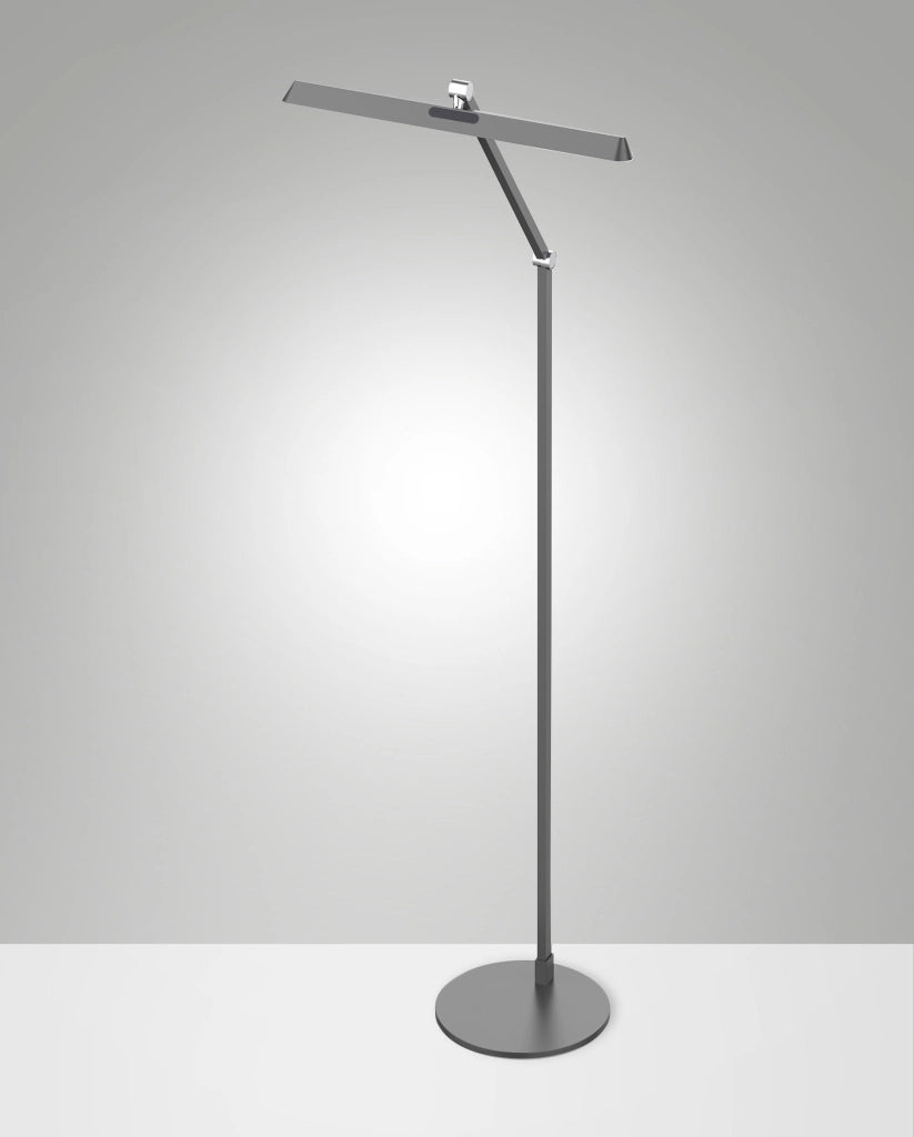 Lampada da terra Beba LED 12W 1340lm, Struttura in alluminio e metacrilato, Dimmerabile al tocco, IP20, 106cm, Colore Antracite - Beba
