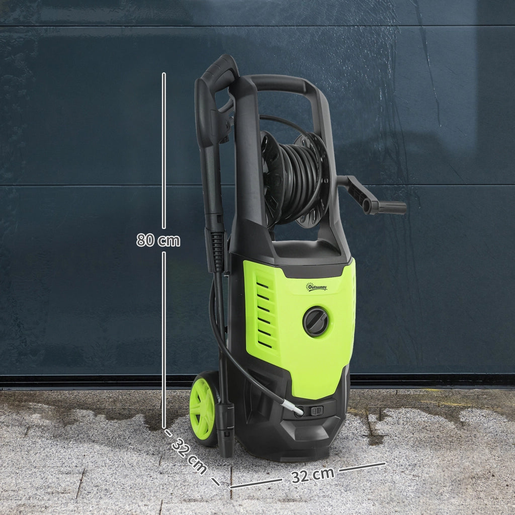 Pulitrice ad Alta Pressione 2200W ¨C zephmum ¨C Verde e Nero 32x32x80 cm