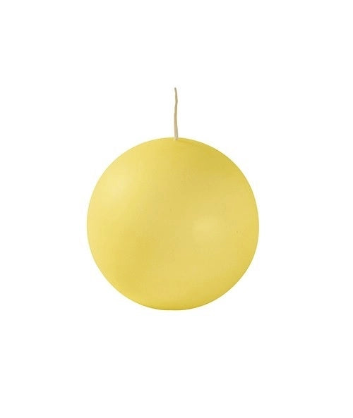 Candele a sfera confezione 12 pezzi giallo 45 mm