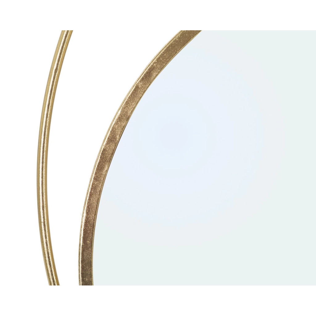 Specchio con Cornice Luna 3, Oro, Metallo, 90x3x83 cm
