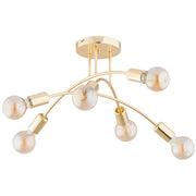 Plafoniera moderna oro in metallo 6xE27 LANTI Alfa