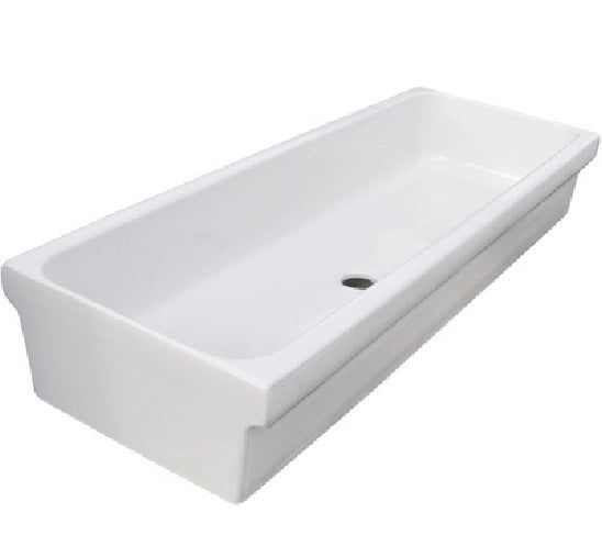 Lavabo a canale 90x45 cm Galassia Bianco