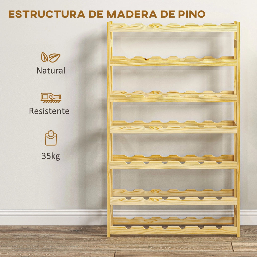 Libreria per Vino ¨C Minimal ¨C 63x25x102 cm Natural