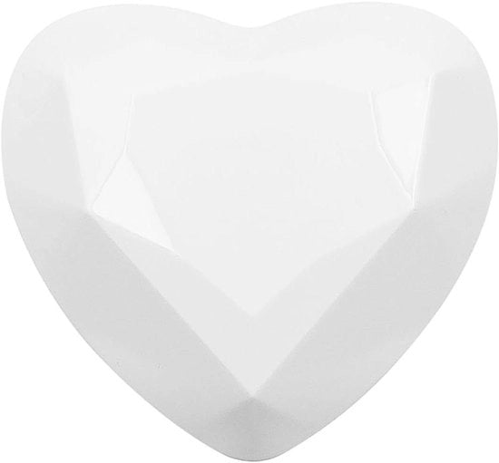 LED Ringdoos per Matrimonio con Diamanti e Setola di Velluto Bianco