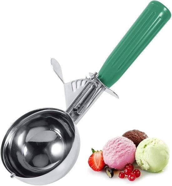 Spazzola multifunzionale per ghiaccio - Acciaio Inox - Maniglia di apertura - Leggera - 6,5 cm di diametro - Adatta per ghiaccio e dessert - Spatola per ghiaccio