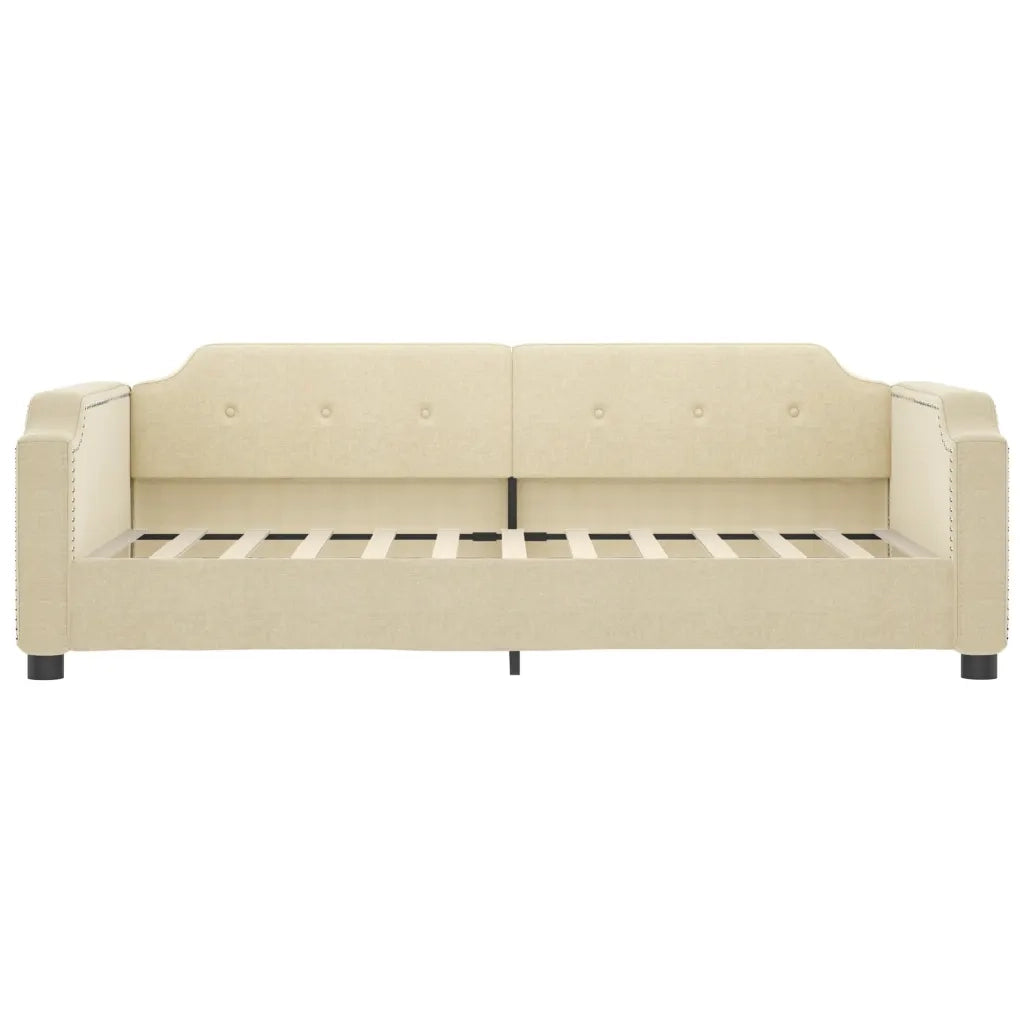 Divano Letto con Materasso Crema 90x200 cm in Tessuto 3197620