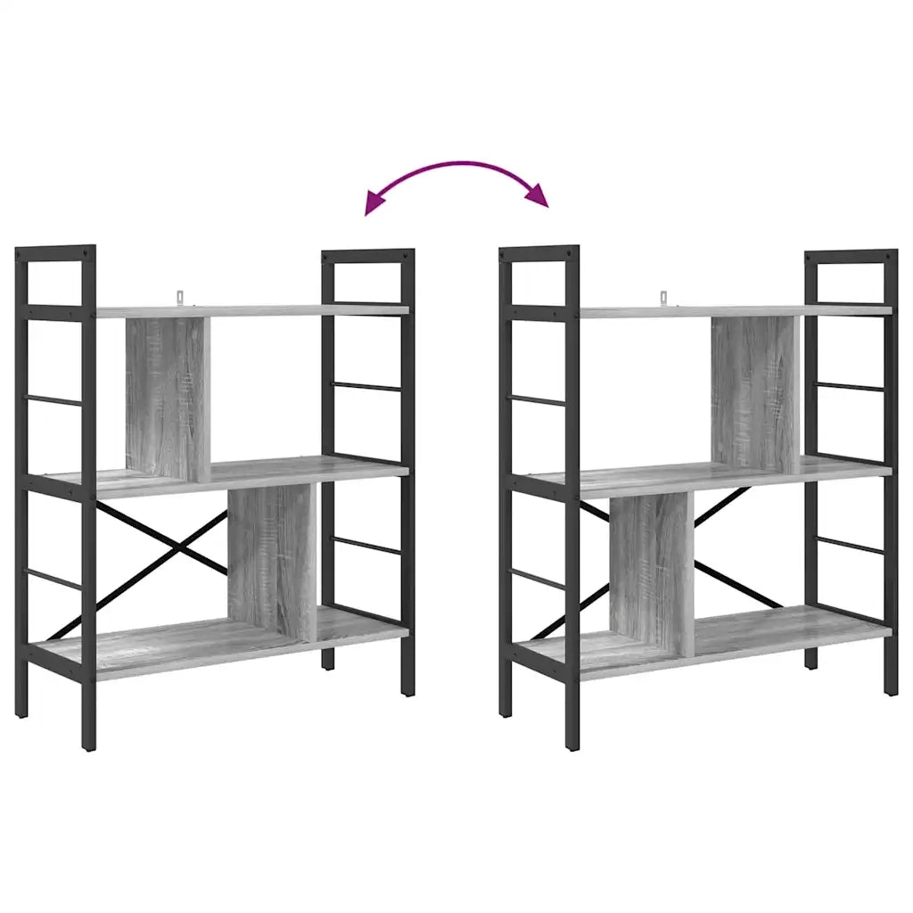 Libreria Grigio Sonoma 75 x 30 x 91 cm Legno multistrato 883973