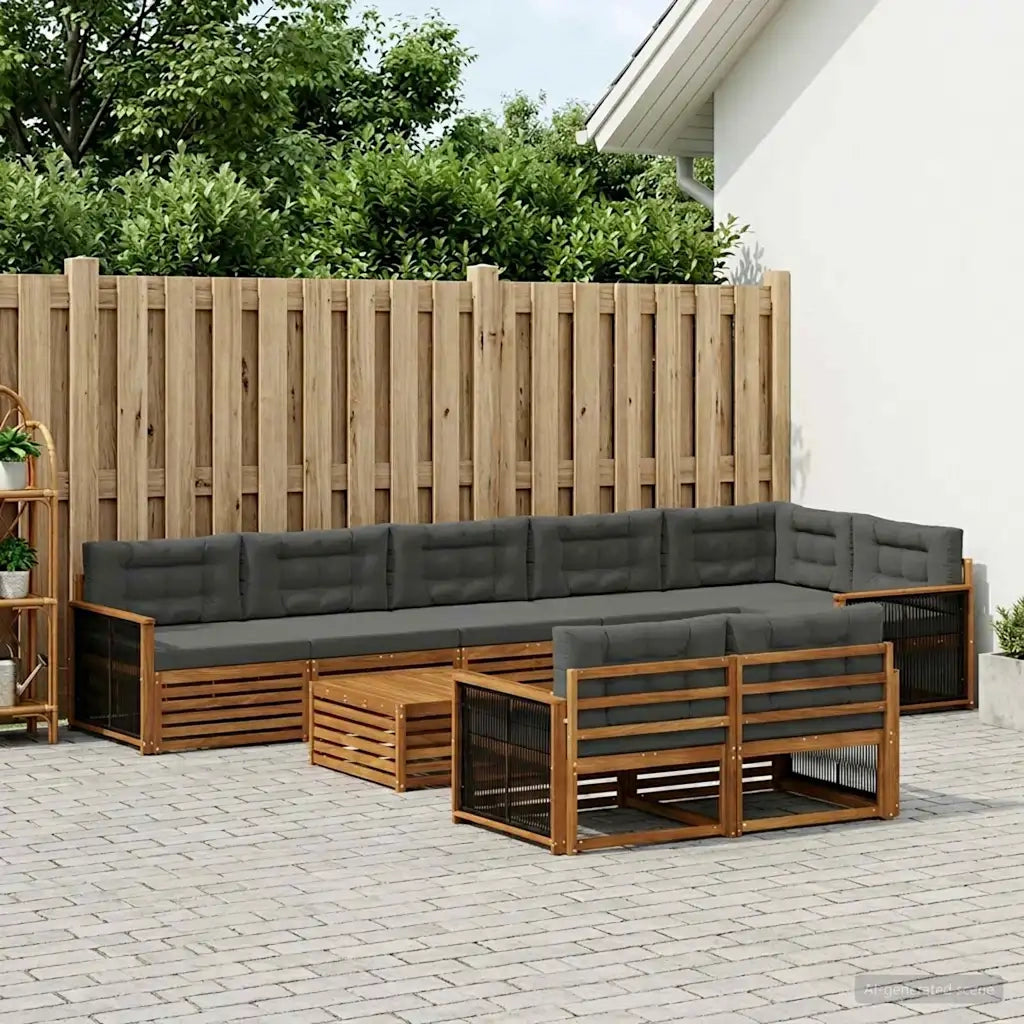 Set di divani da esterno con cuscino 9 pcs 3383535