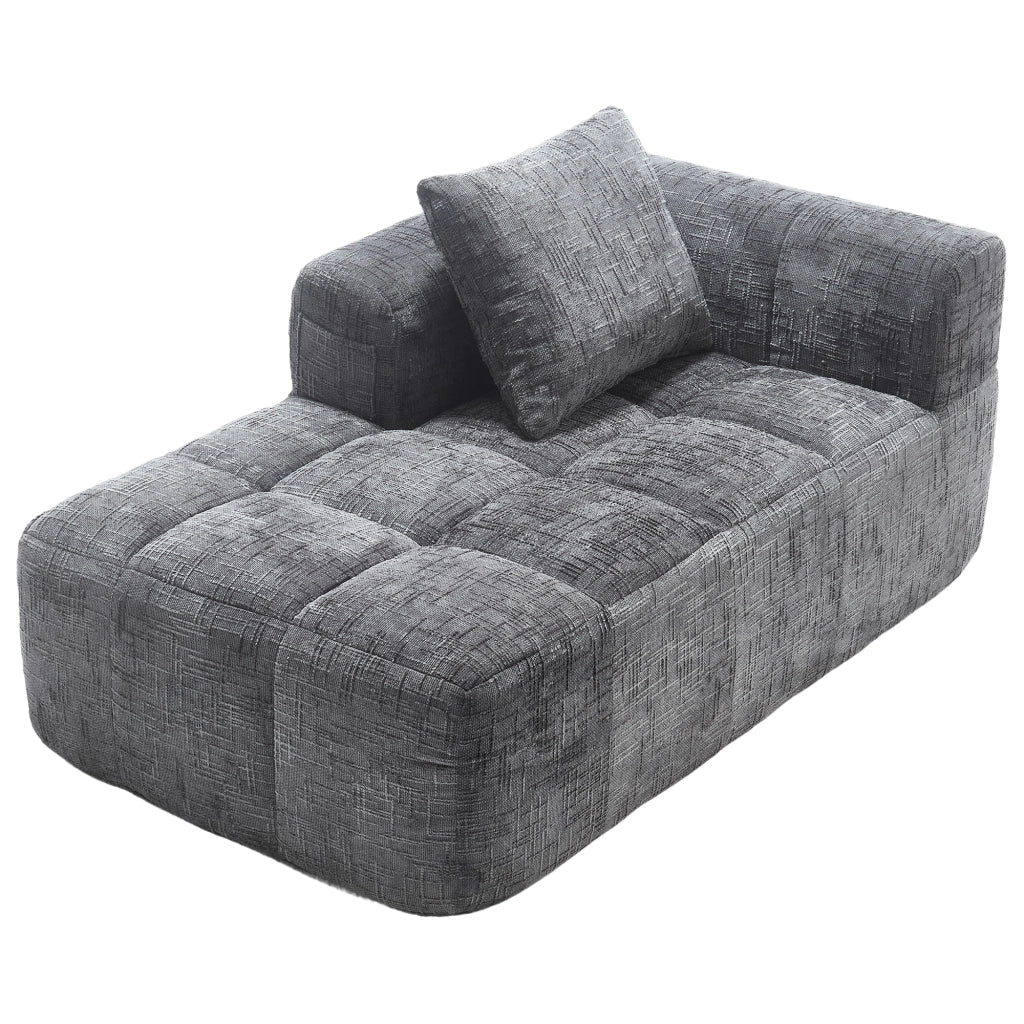 Divano letto confortevole - Zephmum - Grigio - Cuscini, tasche laterali