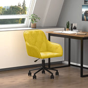 Sedia da Ufficio Girevole Gialla in Velluto 344874