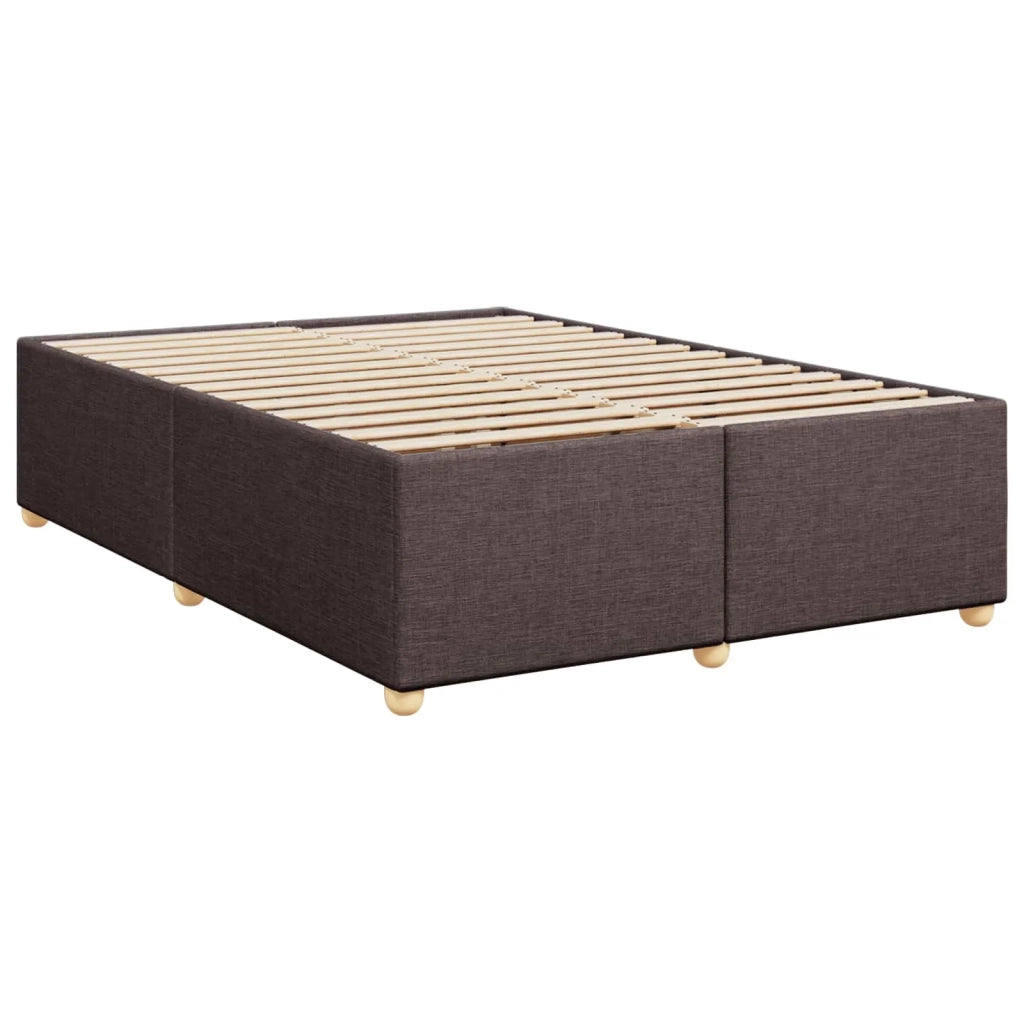Letto box spring con materasso Marrone Scuro 140 x 200 cm 3455367