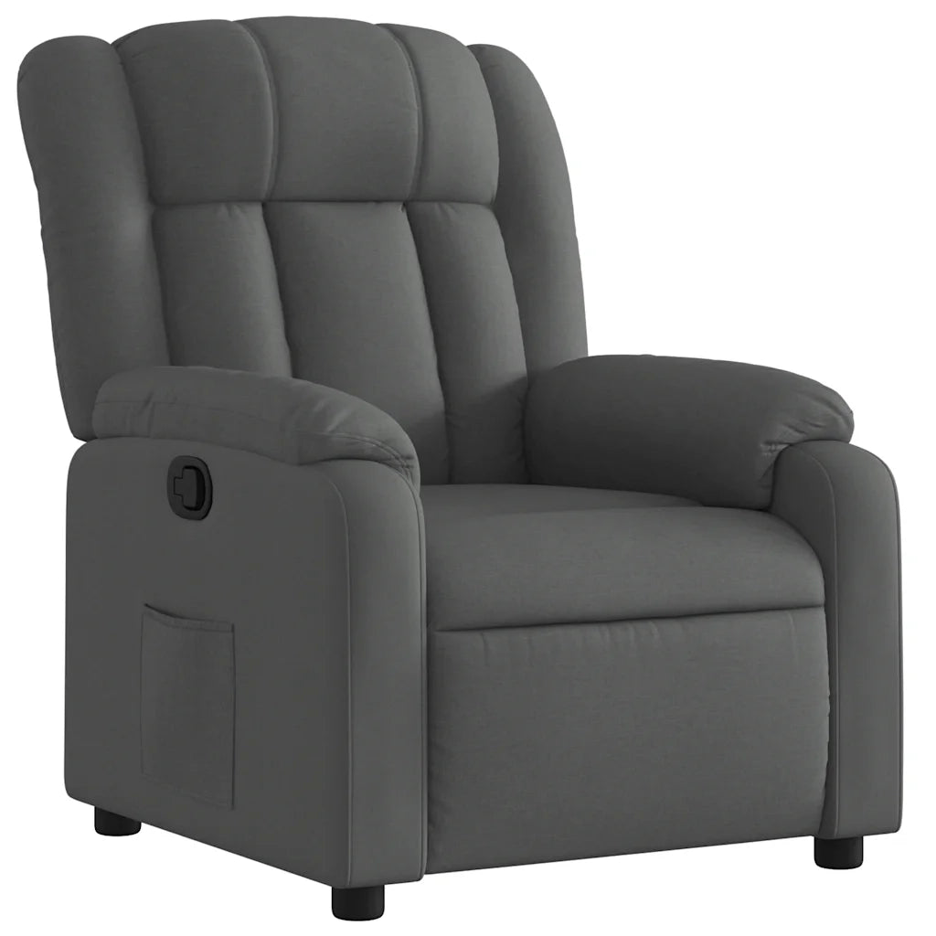 Poltrona Reclinabile in Tessuto Grigio Scuro 373575