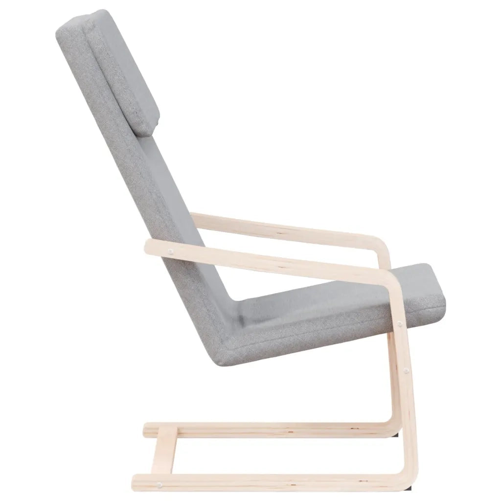 Poltrona | Sedia Relax Grigio Chiaro in Tessuto